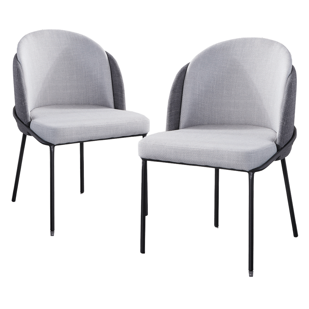 Kit 02 Cadeira de Jantar Nevada Cinza Estofada para Sala de Jantar