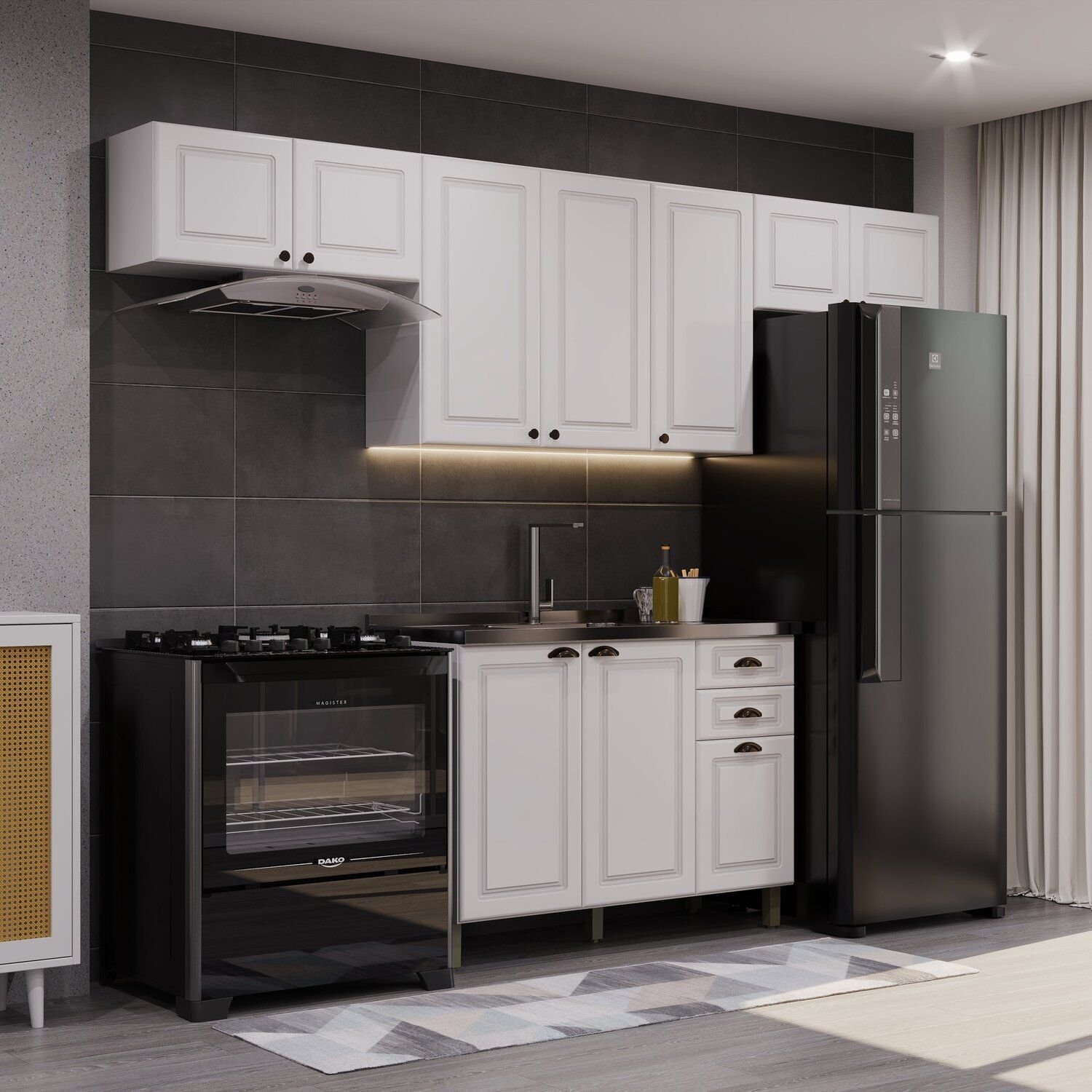Cozinha Completa 4 Peças sem Tampo Paris | MadeiraMadeira