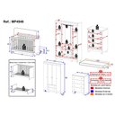 Ver imagem 4 de Quarto de Bebê Completo com Berço Americano 3 em 1 e Colchão Incluso Flor Multimóveis MP4946