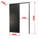 Ver imagem 4 de Porta de Correr Suspensa Lambril Dir L.25 Preta 210x80 Brimak