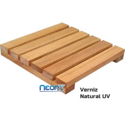 Deck de Madeira Modular 30x30 Cm Réguas 4 Cm com Pintura Neonx:verniz Natural Uv - 2