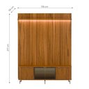 Ver imagem 5 de Rack com Painel para TV até 85" 1 Prateleira 1 Porta Vidro Reflecta e LED Neon Float 178cm -