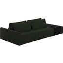 Ver imagem 1 de Sofá Ilha Modular para Sala 252cm com Puff Dublin K01 Veludo Verde e Sintético Preto - Lyam Decor