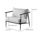 Ver imagem 5 de Poltrona em Linho 70cm com Estrutura de Metal Ferco