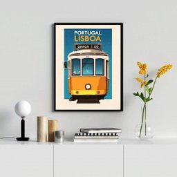 Quadro Decorativo Lisboa - Portugal 24x18cm:madeira Branca - 1