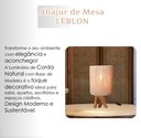 Ver imagem 2 de Abajur Luminária de Mesa Tripé Madeira Cúpula de Corda Sisal Decoração Rústica