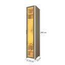 Ver imagem 4 de Guarda-Roupa Modulado com Nicho Lúmine 1 Porta com Vidro e LED 100% MDF Off White - Pnr Móveis