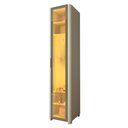 Ver imagem 2 de Guarda-Roupa Modulado com Nicho Lúmine 1 Porta com Vidro e LED 100% MDF Off White - Pnr Móveis
