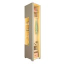 Ver imagem 3 de Guarda-Roupa Modulado com Nicho Lúmine 1 Porta com Vidro e LED 100% MDF Off White - Pnr Móveis