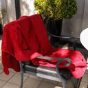 Ver imagem 1 de Manta Tricô Vermelho Felpuda com Acabamento de Veludo - 120x150cm