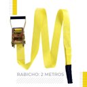 Ver imagem 4 de Slackline Zamboo Kit Actionline 20m X 50mm Amarelo com Catraca Reforçada, Backup e Protetores Suport