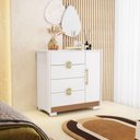 Ver imagem 2 de Cômoda Ilha Bela 4 Gavetas 1 Porta Branco Camarim Gaveteiro para Quarto