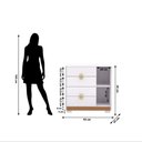 Ver imagem 3 de Cômoda Ilha Bela 4 Gavetas 1 Porta Branco Camarim Gaveteiro para Quarto