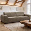 Ver imagem 3 de Sofá 3 Lugares para Sala Living 240cm Benassi L06 Couro Marrom Café - Lyam Decor