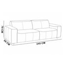 Ver imagem 6 de Sofá 3 Lugares para Sala Living 240cm Benassi L06 Couro Marrom Café - Lyam Decor