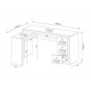 Ver imagem 4 de Escrivaninha/Mesa Escritório De Canto Cr25011 Branca