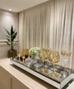 Ver imagem 1 de Bandeja Espelho Prata Grande Luxo Mesa Sala Jantar 60x30