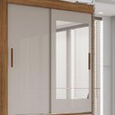Ver mais imagens de Guarda Roupa New Star 2 Portas 6 Gavetas com Espelho Salleto Cinamomo/off White
