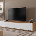 Ver imagem 2 de Rack Bancada para Tv 60 Pol 180cm 11082 Cedro Branco Dcasa