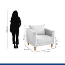 Ver imagem 3 de Poltrona para Sala de Estar Pés em Madeira Melina