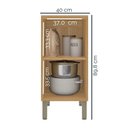 Ver imagem 2 de Balcão de Cozinha Colors 40 cm 1 Porta com Tampo Freijó Oásis - Kits Paraná