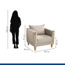 Ver imagem 3 de Poltrona para Sala de Estar Pés em Madeira Melina