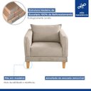 Ver mais imagens de Poltrona para Sala de Estar Pés em Madeira Melina