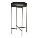 Ver imagem 2 de Mesa Lateral Redonda com Bandeja Apoio Sala Aço Collie 30x60