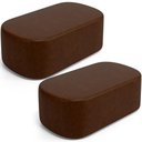 Ver imagem 1 de Kit 02 Puffs Decorativos Orgânicos para Living Quarto 100cm Doha W01 Couríssimo Marrom - Lyam