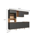 Ver imagem 2 de Conjunto de Cozinha Modulada Completa 5 Peças 280cm Isabelle Delmarco