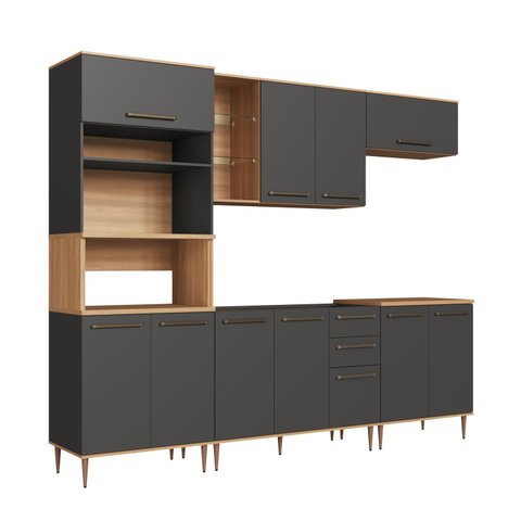 Conjunto de Cozinha Modulada Completa 5 Peças 280cm Isabelle Delmarco