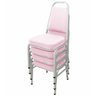Kit com 4 Cadeiras Empilháveis Linha Hotel Plus Rosa - 1