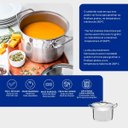 Ver imagem 2 de Caldeirão Tramontina Professional Aço Inox 30cm 15,2 Litros