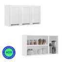 Ver imagem 3 de Armário Aéreo Para Lavanderia e Área de Serviço Itatiaia 3 Portas Florença Branco Neve