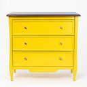 Ver imagem 2 de Cômoda para Quarto em MDF 3 Gavetas Amsterdã Amarelo/Amêndoa