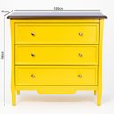 Ver imagem 3 de Cômoda para Quarto em MDF 3 Gavetas Amsterdã Amarelo/Amêndoa