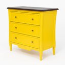 Ver imagem 4 de Cômoda para Quarto em MDF 3 Gavetas Amsterdã Amarelo/Amêndoa