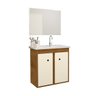 Conjunto Gabinete para Banheiro Prisma Freijo/Off White - 1