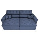 Ver imagem 4 de Sofá Retrátil e Reclinável 2.12M com Molas Cama Inbox Estilo Suede Velusoft Azul