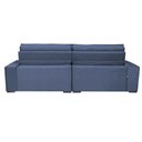 Ver imagem 6 de Sofá Retrátil e Reclinável 2.12M com Molas Cama Inbox Estilo Suede Velusoft Azul