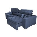 Ver mais imagens de Sofá Retrátil e Reclinável 2.12M com Molas Cama Inbox Estilo Suede Velusoft Azul