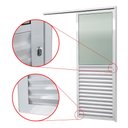 Ver imagem 2 de Porta de Correr Alumínio Branco Parede 1 Folha Vidro Fixo Inteira Maxx - 215x75