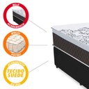 Ver imagem 3 de Cama Box Casal Gazin Molas Ensacadas New York Marrom/Preto