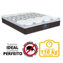 Cama Box Casal Gazin Molas Ensacadas New York Marrom/Preto - 6