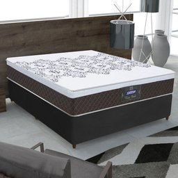 Cama Box Casal Gazin Molas Ensacadas New York Marrom/Preto - 5