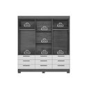 Ver imagem 7 de Guarda Roupa Casal 6 Portas (2 C/ Espelho) e 9 Gavetas C/ Pés Colombo 6.9 Jatoba/areia - Santos