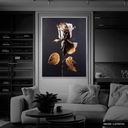 Ver imagem 2 de Quadro Decorativo Flower Rose Gold Paper Relevo