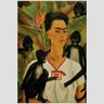 Quadro Frida Kahlo Autorretrato Com Macacos Tela No Chassi 63X42Cm - 2
