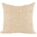 Ver imagem 1 de Cópia - Capa de Almofada Quadrada - Drapeada com Franjas em Macramê - em Veludo 100%