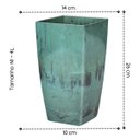 Ver imagem 2 de Cachepô Elegance Trapézio 01 (4l) Verde Guatemala Nutriplan